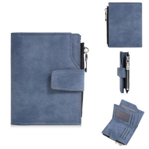 New Mens Short Wallet High-Quality Card & Photo Holder Zipper Male Purses Simple Small Card Bag Brand Men Money Clips