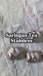 Tempat Daun Teh Besi Stainless Wadah Saringan Teh Bulat Tea Bag Filter