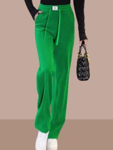 High Waist Wide Leg Pants Straight Cut Loose Fitting Womens Fashion Casual Long Trousers Autumn New Arrival Slimming Effect