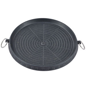 เตาย่างบาร์บีคิวโลหะแบบพกพาสไตล์เกาหลีสําหรับใช้ในบ้านและกลางแจ้งเคลือบสารกันติดที่สมบูรณ์แบบสําหรับการย่างไก่หมูและเนื้อวัว