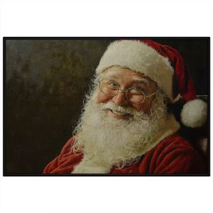 Tranh chân dung ông già noel. Tranh treo tường dán tường sơn dầu canvas trang trí. CGI-1840