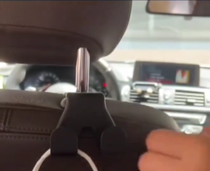 1PCS Car Back Seat Double Hook Hanger Dual Bag Plastic Holder Headrest Mount Organizer Bottle