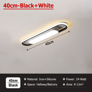 LANTU 100cm Minimalist LED Ceiling Light Long Strip Corridor Cloakroom Balcony Room Lamp Tricolor Lighting Fixture