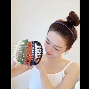 🎀 Bando Rambut Anti-Slip Toothed Hair Band Flyaway Hair Fixing Headband Face Washing Wavy Hair Hoop Accessories