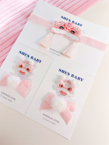 Handmade New Year Lion Wake Butterfly Knot Hair Accessories Childrens Headwear Baby First Year Headband Korean Style DIY