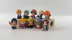Bandai | HOT NEW One Piece Figures Set Luffy Law Sabo Zoro Sanji Nami Chopper Marco Ace Roger Action Figurine Model Doll Toys Gift