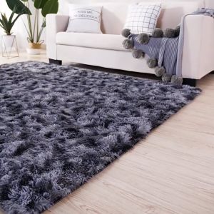 Nicole [In Stock] 200X300CM Large Tie Dye Plush Carpet Super Soft Fluffy Rug Anti-slip Floor Mat Carpet for Living Room Bedroom Tatami Mat Home Decor Rugs