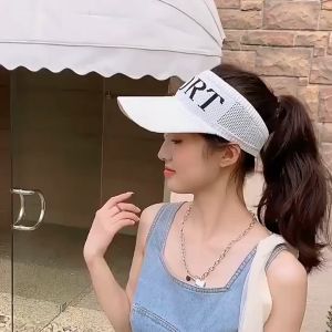 Topi Wanita Knit Visor SPORT Baseball Cap Topi SPORTS Olahraga Rajut Katun Topi Pantai Sunshade TOPI CAP GOLF SPORT ANTI SILAU TOPI OLAHRAGA BOLONG TOPI GOLF KOREA BAHAN RAJUT TOPI SPORT