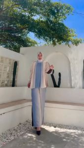 Setelan Celana Kulot Panjang Wanita Ceruty Premium