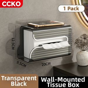 Wall-mounted Drill-free Waterproof Tissue Box