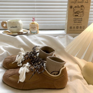 2025 New Style Casual Versatile Lightweight Womens Sneakers Double Lace Retro Knot Sports Shoes Fashionable All-Match Deux Shoes