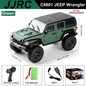WLtoys | 1:18 C8801 Jeep Wrangler RC Car - All-Terrain 4WD Off-Road Climbing Vehicle Electric Toy for Boys & Adults Christmas Gift