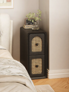 ZHUSHANXIA | Narrow 20cm Solid Wood Bedside Cabinet