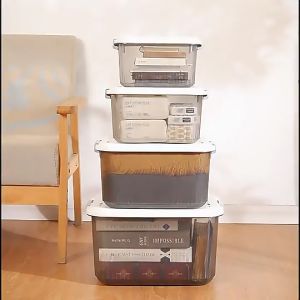 Multiple Sizes Transparent Organiser Storage Box Plastic Storage Boxes & Bins Clear Plastic Box-KC104