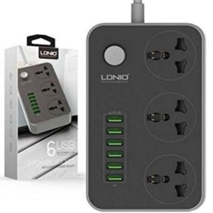 LDNIO SC3604 Power Strip 3 Universal Socket With 6 Usb Output 3.4A 2M UK Plug