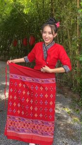 ผ้าทอเครื่อง ผ้าถุงพื้นเมืองไทยเหนือ ผ้าฝ้ายผ้าทอเครื่อง