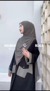 Halimah Dress Crinkle Baju Gamis Abaya Anak Perempuan 2025 Tanggung Umur 12-13-14-15 Thn