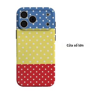 Ốp Điện Thoại Polka Dots Cho iPhone 18/17/16/15/14/13/12/11 Air Pro Max Plus - Vỏ Mềm Chống Sốc Hai Lớp Chống Trầy Xước Thiết Kế Chống Bụi Chống Trượt