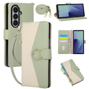 szhaiyu | Zipper Card Holder Wallet Crossbody Lanyard Phone Case for Samsung Galaxy Z Fold 8 Ultra 7 6 5 4 3 5G Leather Protective Cover