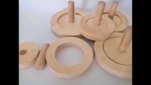 Set Cetakan donat kayu dengan penekan dan pembolong Cetakan donat