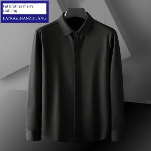 Fatty Black plus Size plus Size Suit Casual Shirt