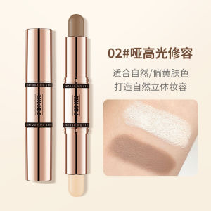Beginner Friendly Double Ended Matte Highlighting Contouring Stick Face Brightening Shadow Pen Dual Use Beauty Tool