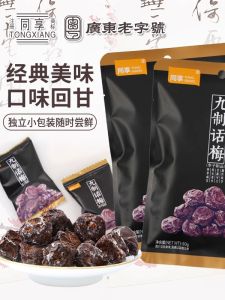 TongXiang Nine-Made Plum Snacks Individually Packaged Appetizing Plum Paste Dried Fruit Treats Guangdong Style Sweetened