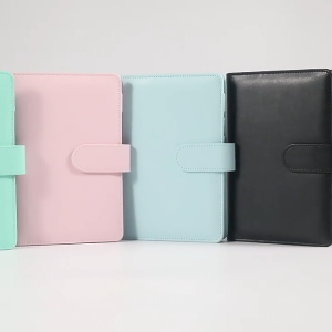 Marcaron Blue Notebook ablum binder 6 holes binders organizers school/office Free 1pc pens