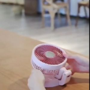 พัดลม พัดลมตั้งโต๊ะ ไฟอ่านหนังสือ พร้อมโคมไฟ พับเก็บได้ ชาร์จ USB 1200mAh พัดลมพกพาสะดวก สำหรับใช้ในบ้าน แคมป์ปิ้ง หอพัก เต็นท์
