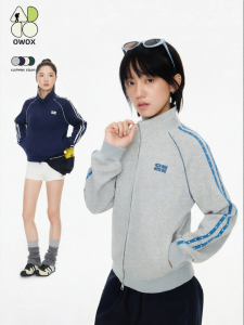 Polka Dot Stripe Tape American Sporty Leisure Jacket