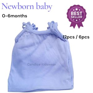 12pcs Or 6pcs Spaghetti Sando for Baby Girl Sando Newborn Infant clothes 0-6months