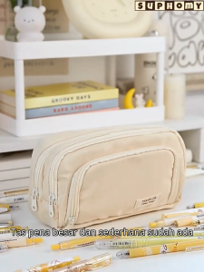 Tempat alat tulis kotak pencil aesthetic Tas PenaTempat Pencil Tas Pensil kapasitas besar