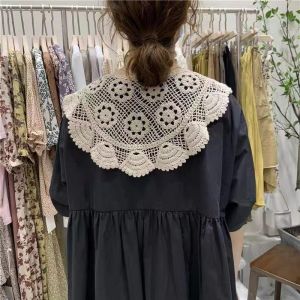 Spring and Summer Cotton Thread Crocheted Small Shawl Korean Style Retro Sunscreen Small Waistcoat Outer Lace Hollow All-Match Small Scarf