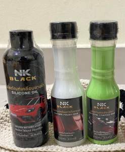 น้ำยาเช็ดรถ น้ำยาขัดยางดำ NK BLACK น้ำยาล้างรถ เคลือบสี ขัดยางดำ ขจัดคราบ ระเบิดขี้ไคล