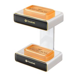 No-Drill Soap Dish Wall-Mounted Bathroom Drainage Soap Holder Nordic Style Single Color Household Personal Cleaning Tool