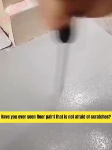 Germany 1KG 5in1 Epoxy Resin For Flooring Floor Paint with Brush Quick-Drying Wear-Resistant Waterproof Water-Based Anti-Cracking No Peeling Epoxy Floor Paint Outdoor Indoor Cement Floor Renovation Suitable