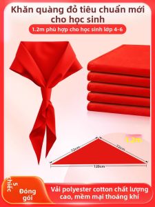 Feiyu | Khăn Quàng Cổ Bằng Cotton Màu Đỏ cho Học Sinh