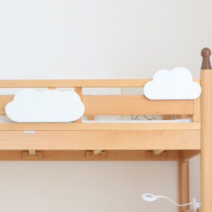 Meilong Weihua Solid Wood Bed Matching Floating White Clouds German Beech Bed Fence Childrens Accessories Scandinavian Ins White