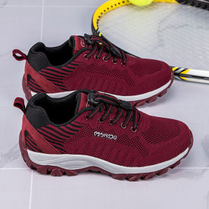 Womens Comfortable Lightweight Breathable Sport Shoes Slip-On round Toe Flat Heel Mesh Inner Lining Soft Bottom Anti-Slip