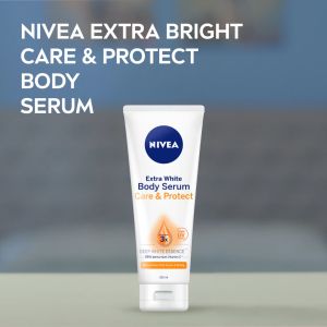 [Paket isi 3] NIVEA Body Serum Extra Bright Care & Protect SPF15 180ml