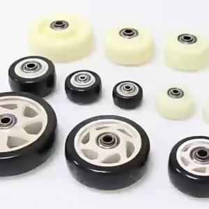 2/4 PCS Rubber Replacement Caster Wheels with Double Bearings High Load Capacity Wear Resistance Furniture Wheels