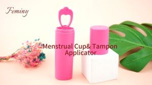 Feminy Tampon and Menstrual Cup Applicator Reusable Portable Medical Plastic Grade Booster Personal Hygiene Product Menstrual Disc Inserter