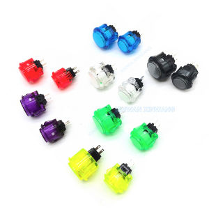 10pcs Copy Sanwa OBSC Clear Push Button 24 & 30mm Game Buttons For Hitbox Controller Coin Pusher Video Tablero Arcade Machine