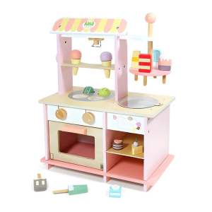 Wooden Sweet Shop Wooden Pink Ice Cream and Dessert Shop Pretend play toys - Blue Elephant Ph