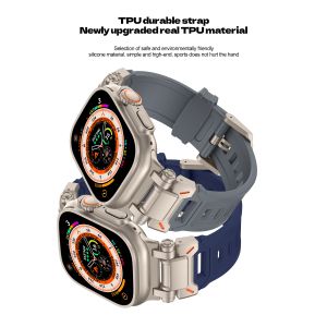 คุณค่านวม 2 49 มม. 45 มม. 44 42 มม. สำหรับสายคาด Apple Watch อัลตร้า 9 8 7 6 - ยางนิ่ม สีน้ำแดง สายซิลิโคนสำหรับผู้ชายๆ และผู้หญิง