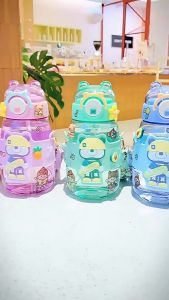 [BZ14] กระติกน้ำ กระบอกน้ำ กระติกน้ำเด็กลายน่ารัก ขนาด 600ml พร้อมฝาครอบกันรั่วมีสายคล้อง น้ำหนักเบาและพกพาสะดวก