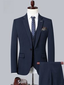 ROMON | Lormen Mens Tailored Suiting Pure Color High End Business Professional Formal Autumn Winter Slim Fit Workwear Jacket