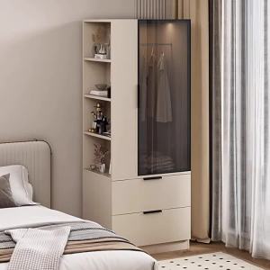 Bedside Storage Cabinet Bookshelf Wardrobe Combined