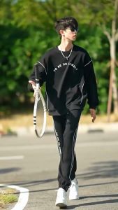 ĐỒ BỘ TO BE ĐỒ BỘ NAM THU ĐÔNG CỔ TRÒN TAY DÀI VẢI TỔ ONG DÀY DẶN CO GIÃN CHUẨN FORM CAO CẤP - DUBAI FASHION