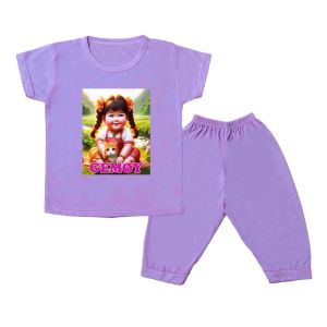 Baju Setelan Anak Perempuan gambar gemoy terviral untuk umur 1-6 thn